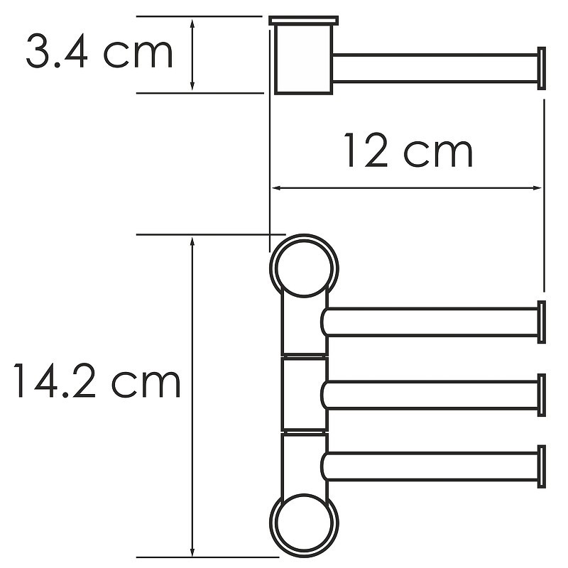 Полотенцедержатель WasserKRAFT K-1053PG поворотный