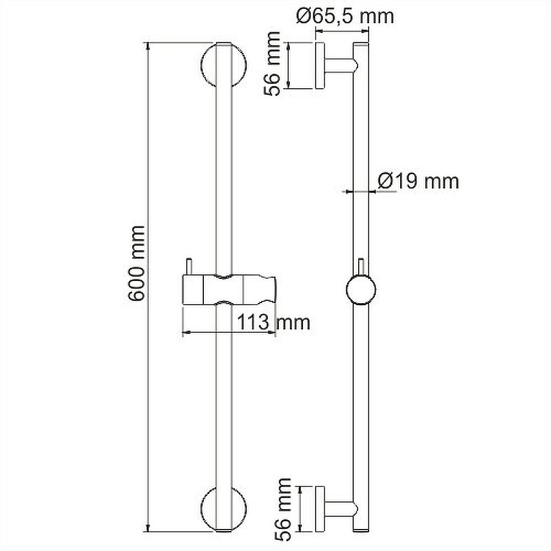 Душевая штанга WasserKRAFT A122