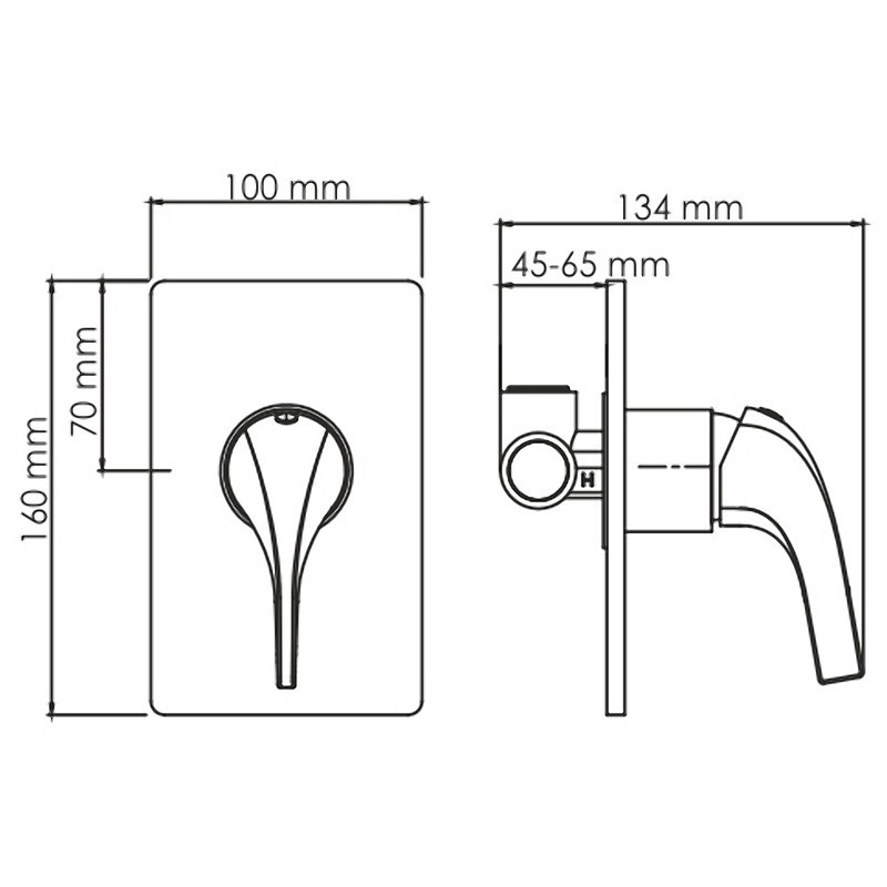 Смеситель для душа WasserKRAFT Sauer 7151