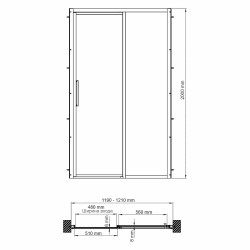 Душевая дверь WasserKRAFT Lopau 120 32S05R