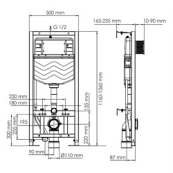 монтажная рама WasserKRAFT Aller 10TLT.010.ME.RG03 для унитаза