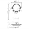 Косметическое зеркало WasserKRAFT K-1005 с подсветкой с увеличением