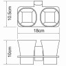 Стакан для зубных щеток WasserKRAFT Exter K-5228D двойной