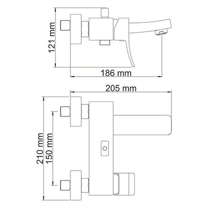 Смеситель для ванны WasserKRAFT Aller 1061W