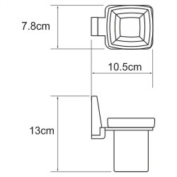 Стакан для зубных щеток WasserKRAFT Abens K-3228