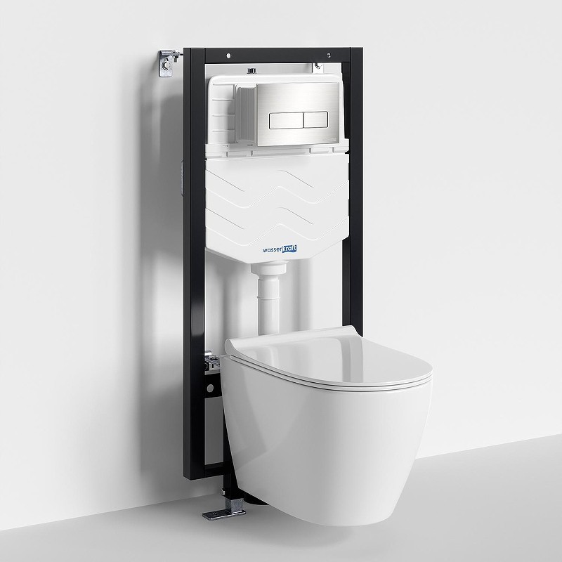 Комплект унитаза с инсталляцией WasserKRAFT Vils 56TLT.010.ME.BN03.H002