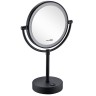 Косметическое зеркало WasserKRAFT K-1005BLACK с подсветкой с увеличением