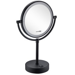 Косметическое зеркало WasserKRAFT K-1005BLACK с подсветкой с увеличением