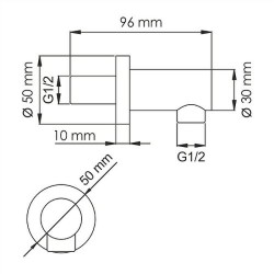 Шланговое подключение WasserKRAFT Sauer A188