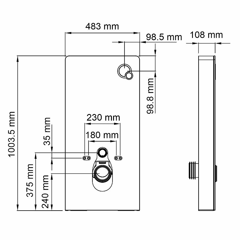 Инсталляция WasserKRAFT Naab 86TLT.040.PE.WH для унитаза