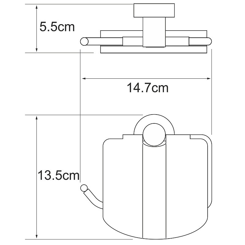 Держатель туалетной бумаги WasserKRAFT Donau K-9425 с крышкой
