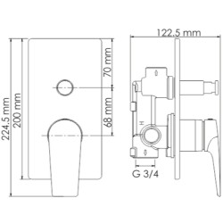 Смеситель для душа WasserKRAFT Glan 6661