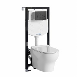 Комплект унитаза с инсталляцией WasserKRAFT Aller 10TLT.010.ME.MB02.H001