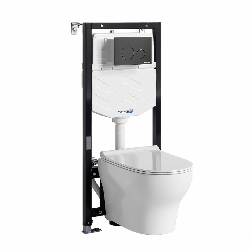 Комплект унитаза с инсталляцией WasserKRAFT Aller 10TLT.010.ME.MB02.H001