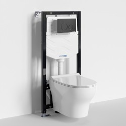 Комплект унитаза с инсталляцией WasserKRAFT Aller 10TLT.010.ME.MB02.H001