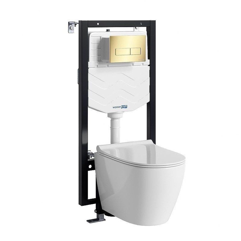 Комплект унитаза с инсталляцией WasserKRAFT Vils 56TLT.010.ME.PG03.H002