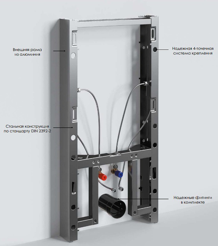 Инсталляция WasserKRAFT Naab 86BDT.050.BL для биде