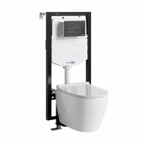 Комплект унитаза с инсталляцией WasserKRAFT Mindel 56TLT.010.ME.MB03.H002