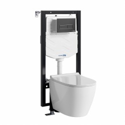 Комплект унитаза с инсталляцией WasserKRAFT Mindel 56TLT.010.ME.MB03.H002