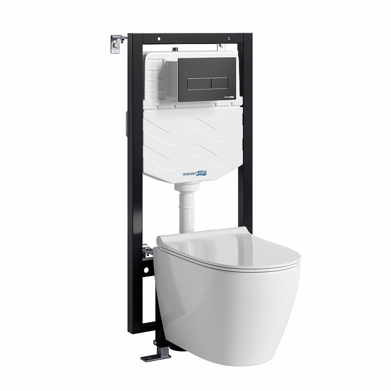 Комплект унитаза с инсталляцией WasserKRAFT Mindel 56TLT.010.ME.MB03.H002