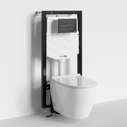 Комплект унитаза с инсталляцией WasserKRAFT Mindel 56TLT.010.ME.MB03.H002