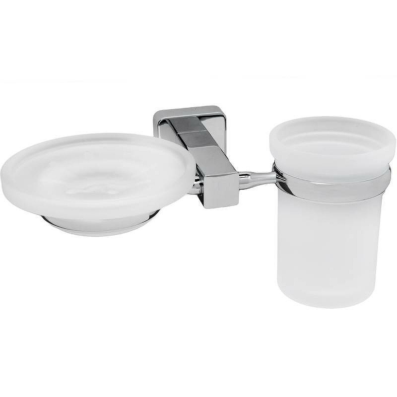 Стакан для зубных щеток с мыльницей WasserKRAFT Lippe K-6526