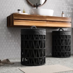 Корзина для белья WasserKRAFT Mosel WB-460-S с крышкой