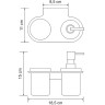 Дозатор для жидкого мыла WasserKRAFT Kammel K-8389 со стаканом для зубных щеток