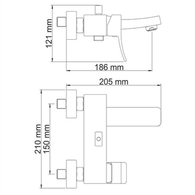 Смеситель для ванны WasserKRAFT Exter 1601