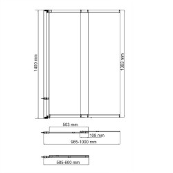 Шторка на ванну WasserKRAFT Dill 100 61S02-100WS