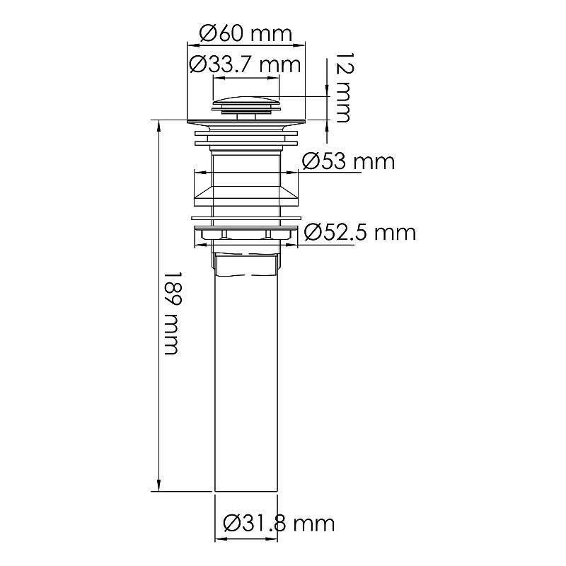донный клапан WasserKRAFT A251 Click-Clack