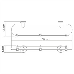 Стеклянная полка WasserKRAFT Isen K-4044