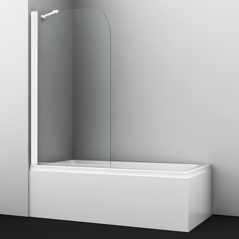 Шторка на ванну WasserKRAFT Leine 80 35P01-80WHITEFixed