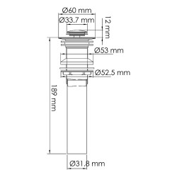 донный клапан WasserKRAFT A249 Click-Clack
