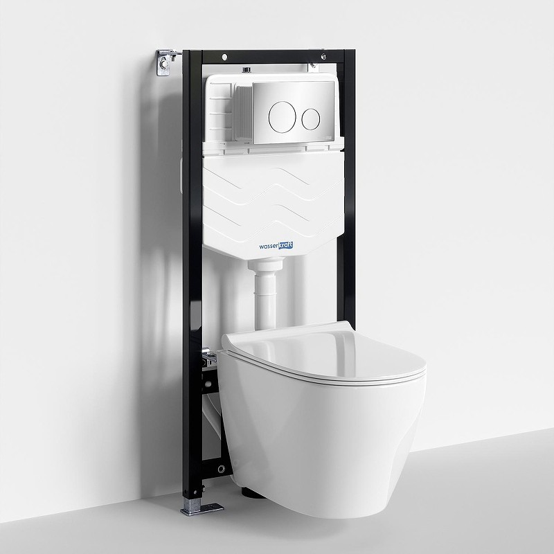 Комплект унитаза с инсталляцией WasserKRAFT Aller 10TLT.010.ME.CH02.H002