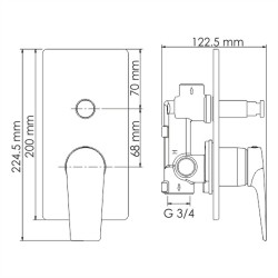 Смеситель для душа WasserKRAFT Wiese 8461