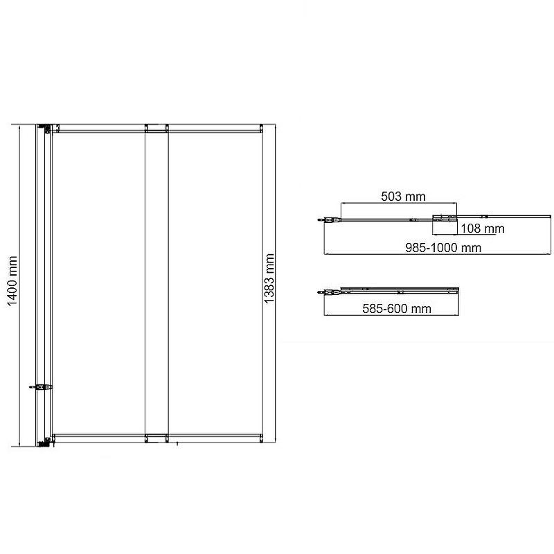Шторка на ванну WasserKRAFT Main 100 41S02-100RM