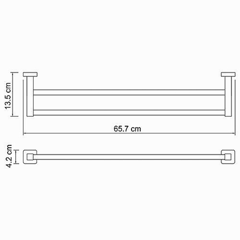 Полотенцедержатель WasserKRAFT Lippe K-6540 двойной