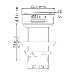 донный клапан WasserKRAFT A246 Click-Clack