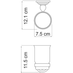 Стакан для зубных щеток WasserKRAFT Ammer K-7028