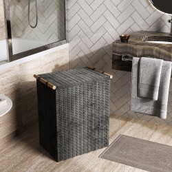 Корзина для белья WasserKRAFT Gollach WB-330-L с крышкой