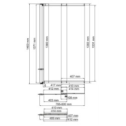 Шторка на ванну WasserKRAFT Main 80 41S02-80