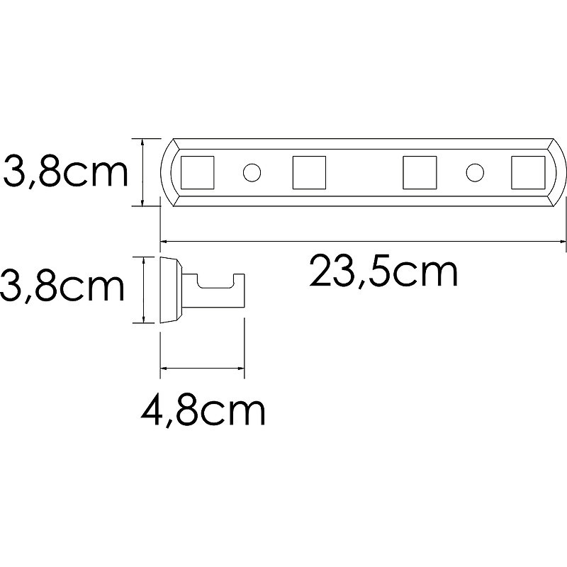 Вешалка для полотенец WasserKRAFT Rhin K-8774