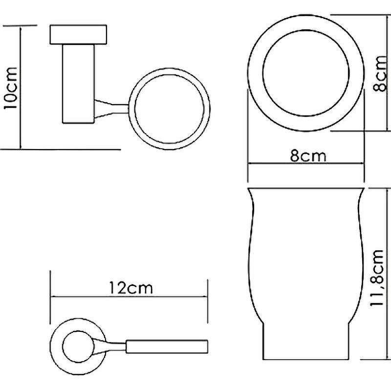 Стакан для зубных щеток WasserKRAFT K-24228