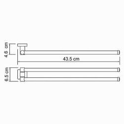 Полотенцедержатель WasserKRAFT Lippe K-6531 поворотный