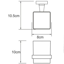 Стакан для зубных щеток WasserKRAFT Dill K-3928