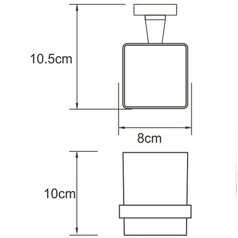 Стакан для зубных щеток WasserKRAFT Dill K-3928