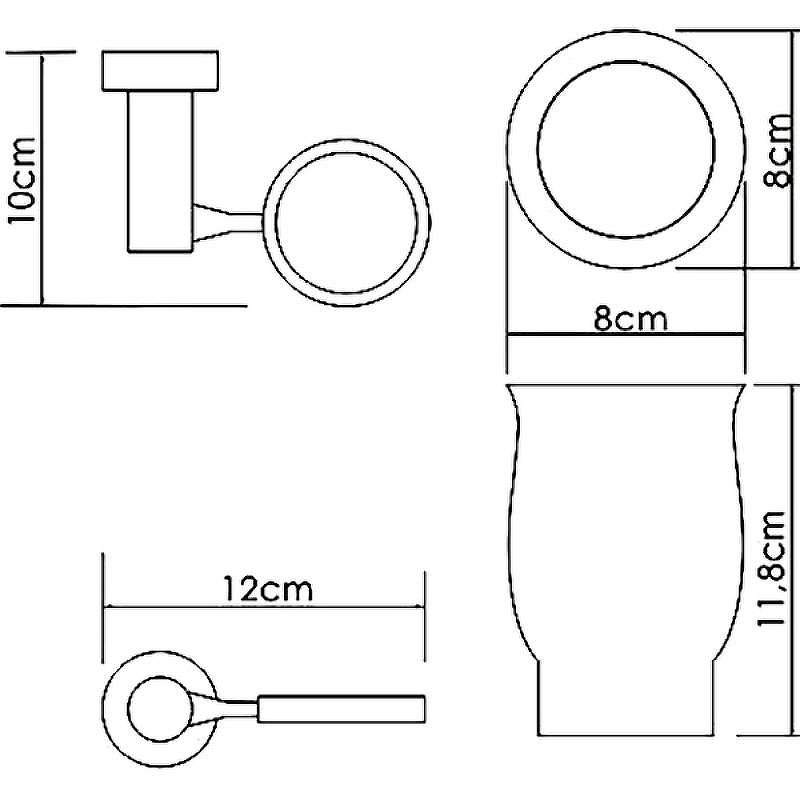Стакан для зубных щеток WasserKRAFT K-24128