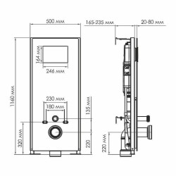 монтажная рама WasserKRAFT Abens 20TLT.010.ME.WH.WM03 для унитаза