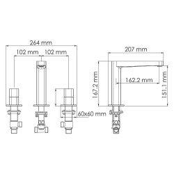 Смеситель для раковины WasserKRAFT Saale 9535